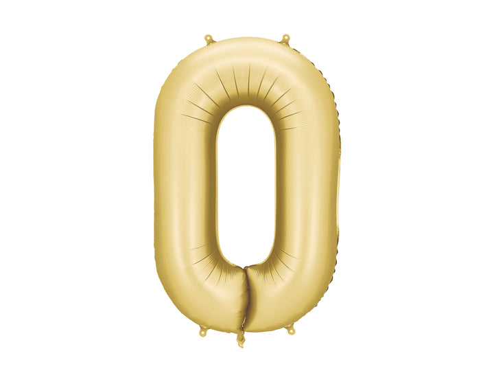 Globo Foil Número XL Dorado Mate 86cm (34")0-9