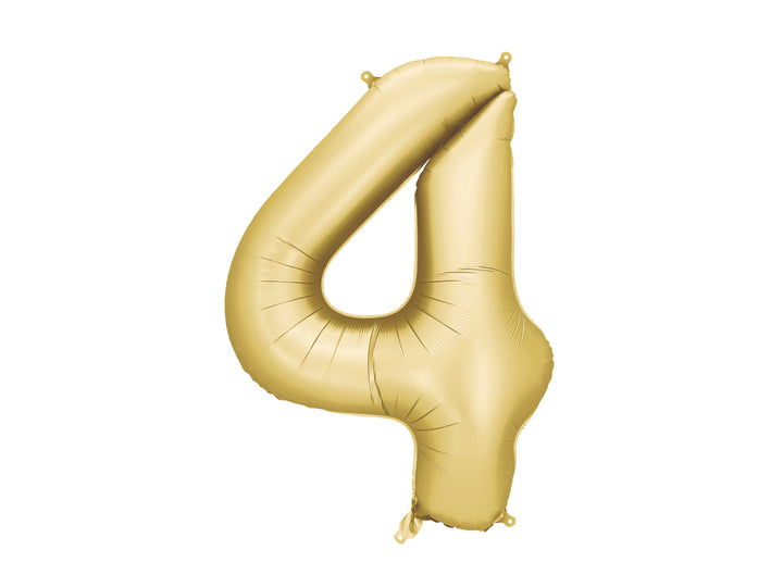 Globo Foil Número XL Dorado Mate 86cm (34")0-9