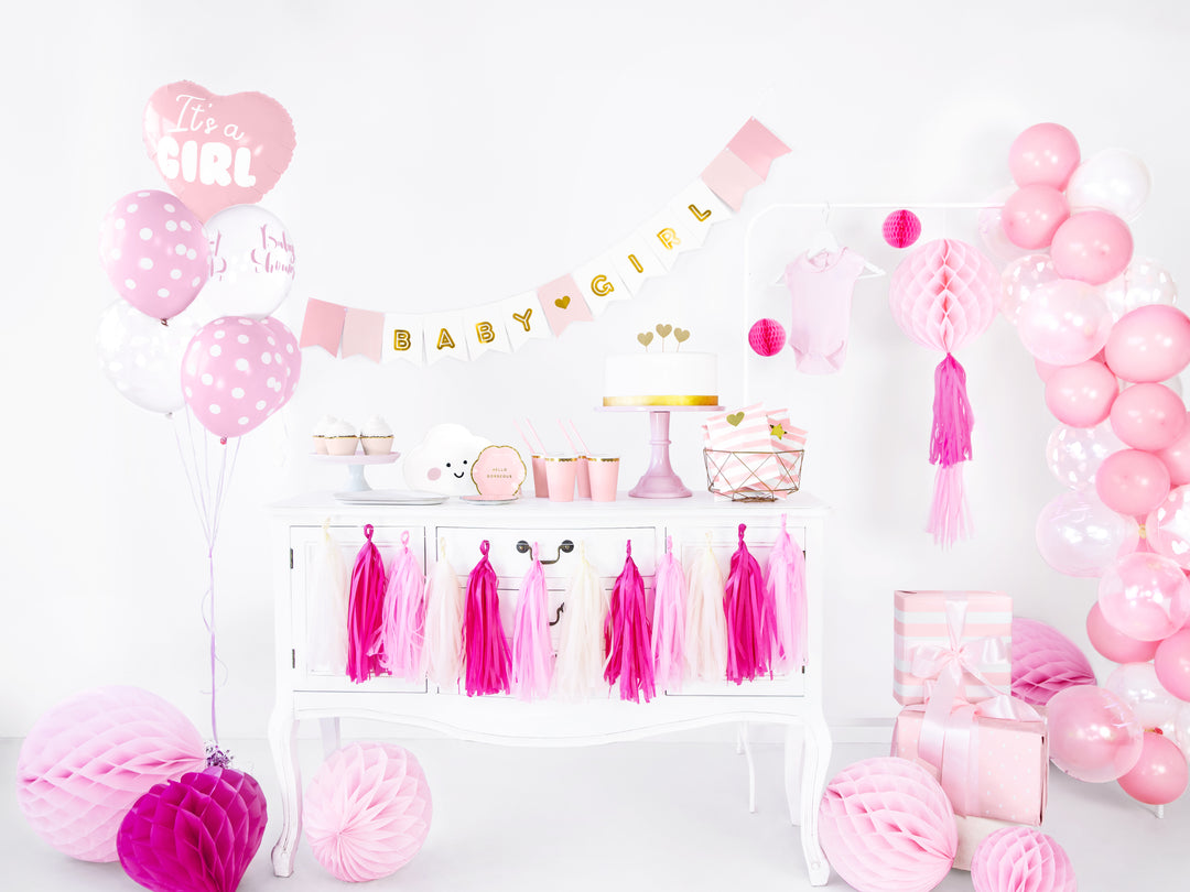 Globo foil Corazón I'ts a Girl Rosa pastel 48cm