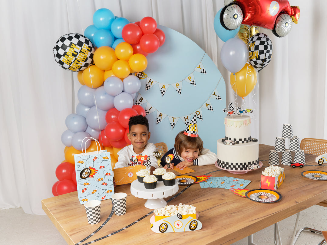 Globo Foil "Carrera de Coches" Happy Birthday