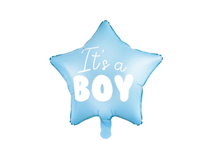 Globo Estrella I'ts a Boy azul pastel 48cm