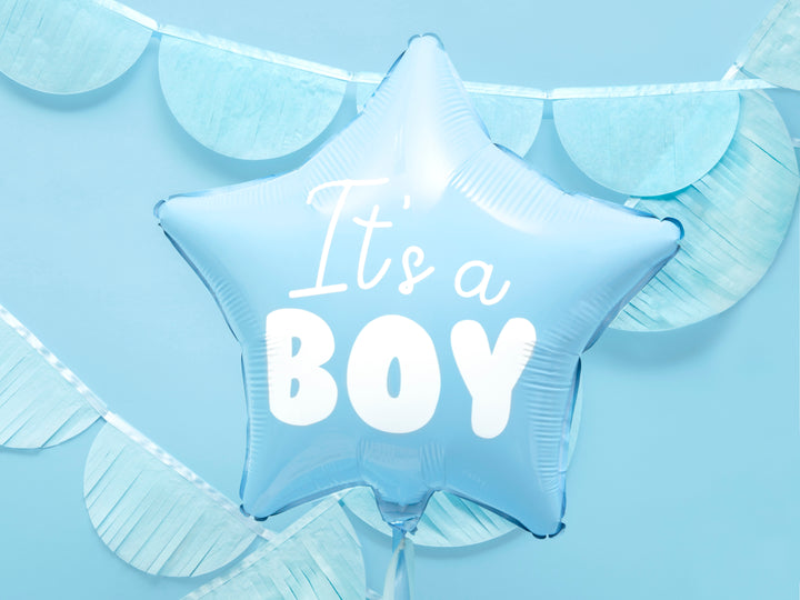Globo Estrella I'ts a Boy azul pastel 48cm