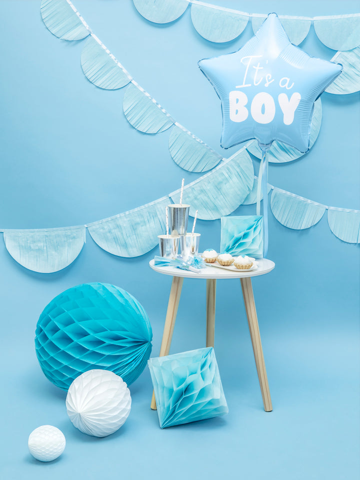Globo Estrella I'ts a Boy azul pastel 48cm