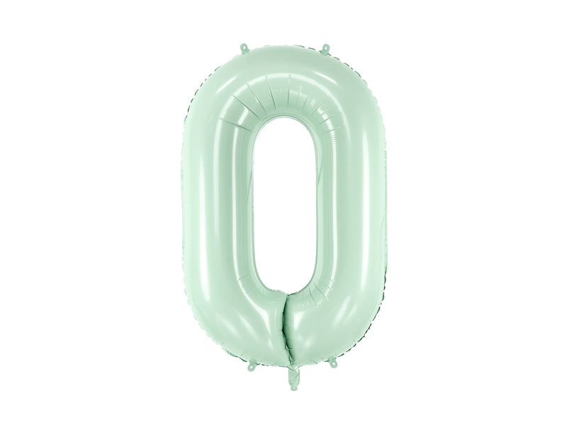 Globo Foil Número Verde Menta 72cm 0 al 9
