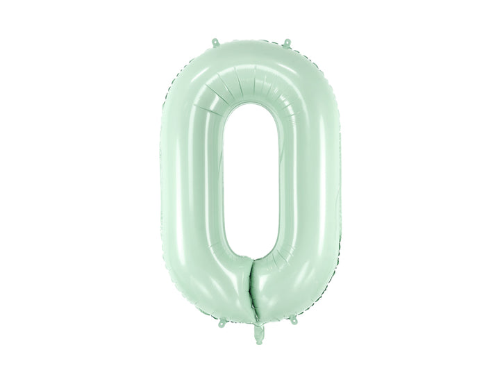Globo Foil Número Verde Menta 72cm 0 al 9
