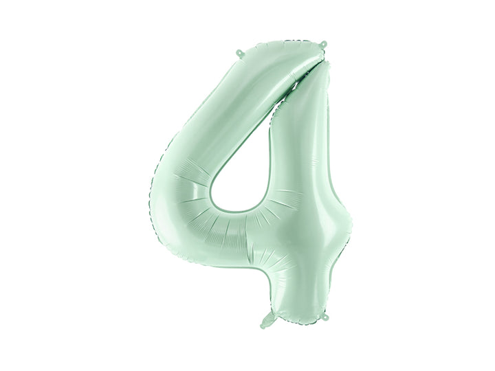 Globo Foil Número Verde Menta 72cm 0 al 9