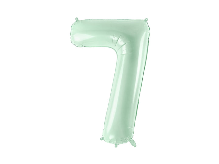 Globo Foil Número Verde Menta 72cm 0 al 9