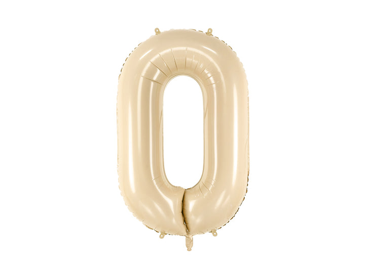 Globo Foil Número 0-9 "Crema" 86 cm