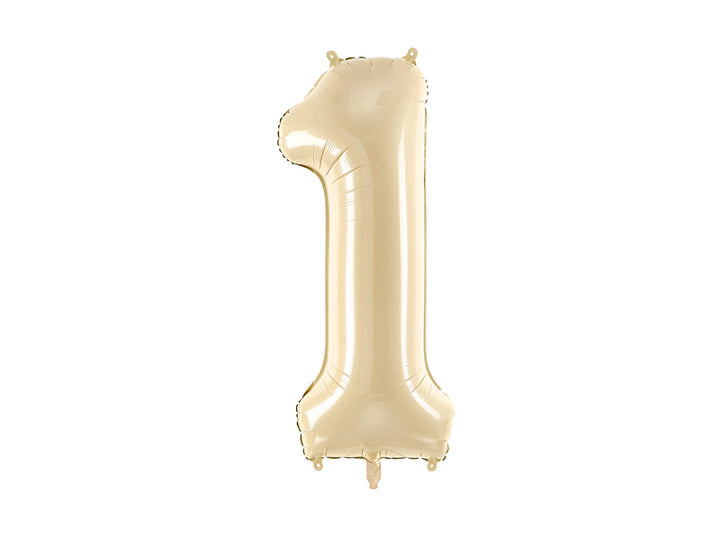 Globo Foil Número 0-9 "Crema" 86 cm