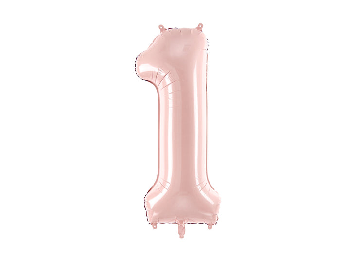 Globo Foil Número 0-9 "Rosa pastel" 86 cm
