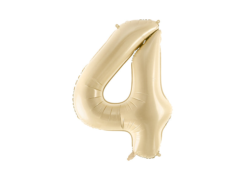 Globo Foil Número 0-9 "Crema" 86 cm