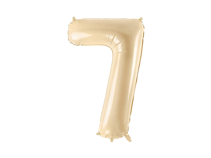 Globo Foil Número 0-9 "Crema" 86 cm
