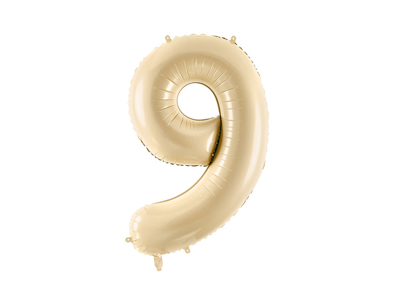 Globo Foil Número 0-9 "Crema" 86 cm
