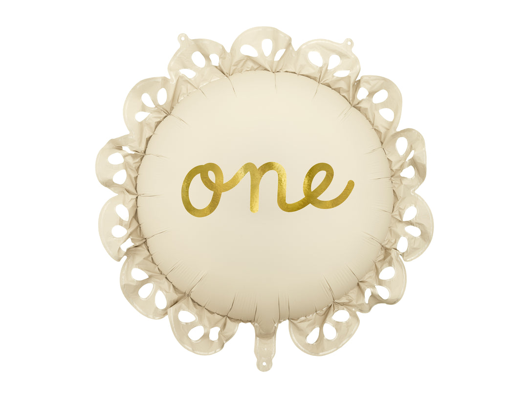 Globo Aluminio Volante marfil "One"