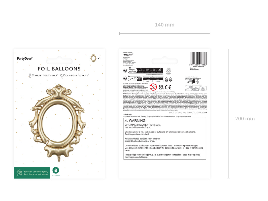 Globo Foil "Marco Dorado"