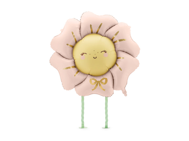 Globo Foil de pie Flor Rosa Claro 104 x 104 cm