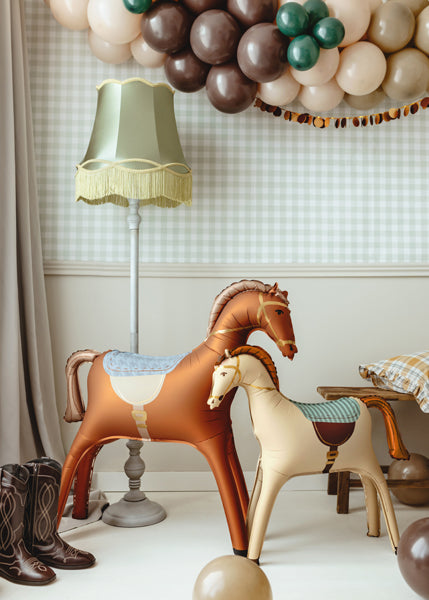 Globo Foil standing "Caballito Marfil"