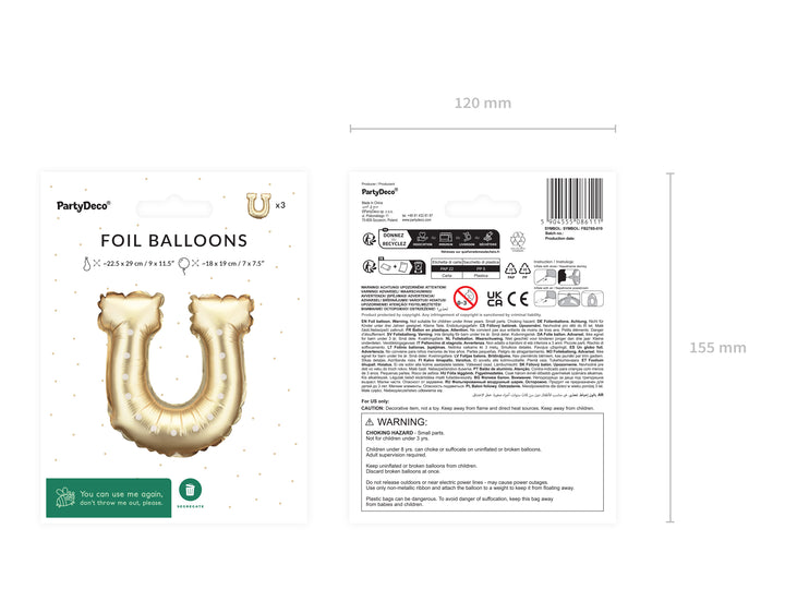 Globo Foil "Herradura de caballo" 3 pz