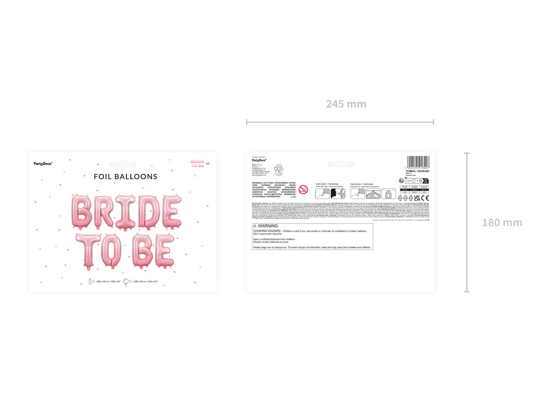 Globo Foil Letras XL  BRIDE TO BE