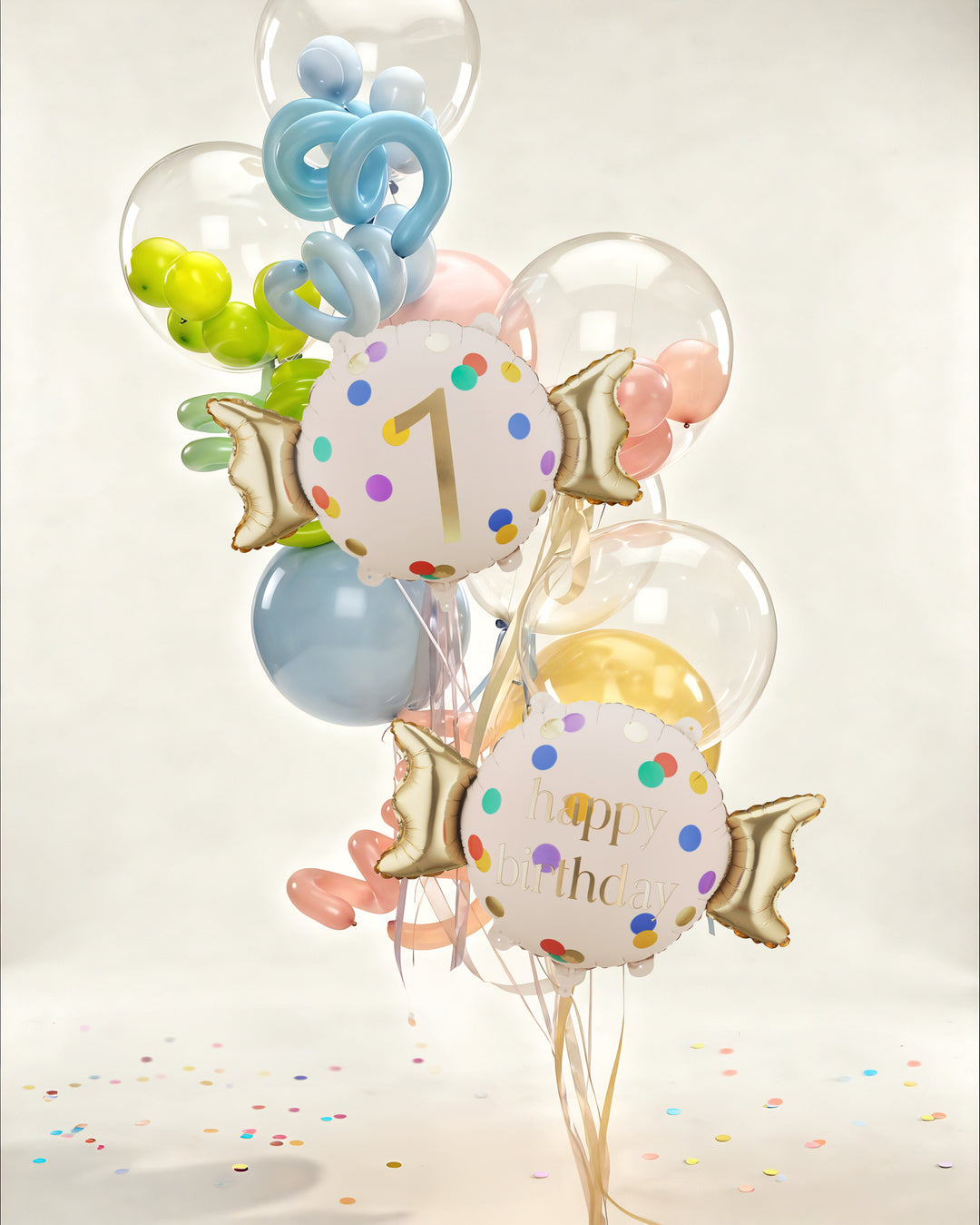 Globo Foil Caramelo 61x37cm 1 al 9