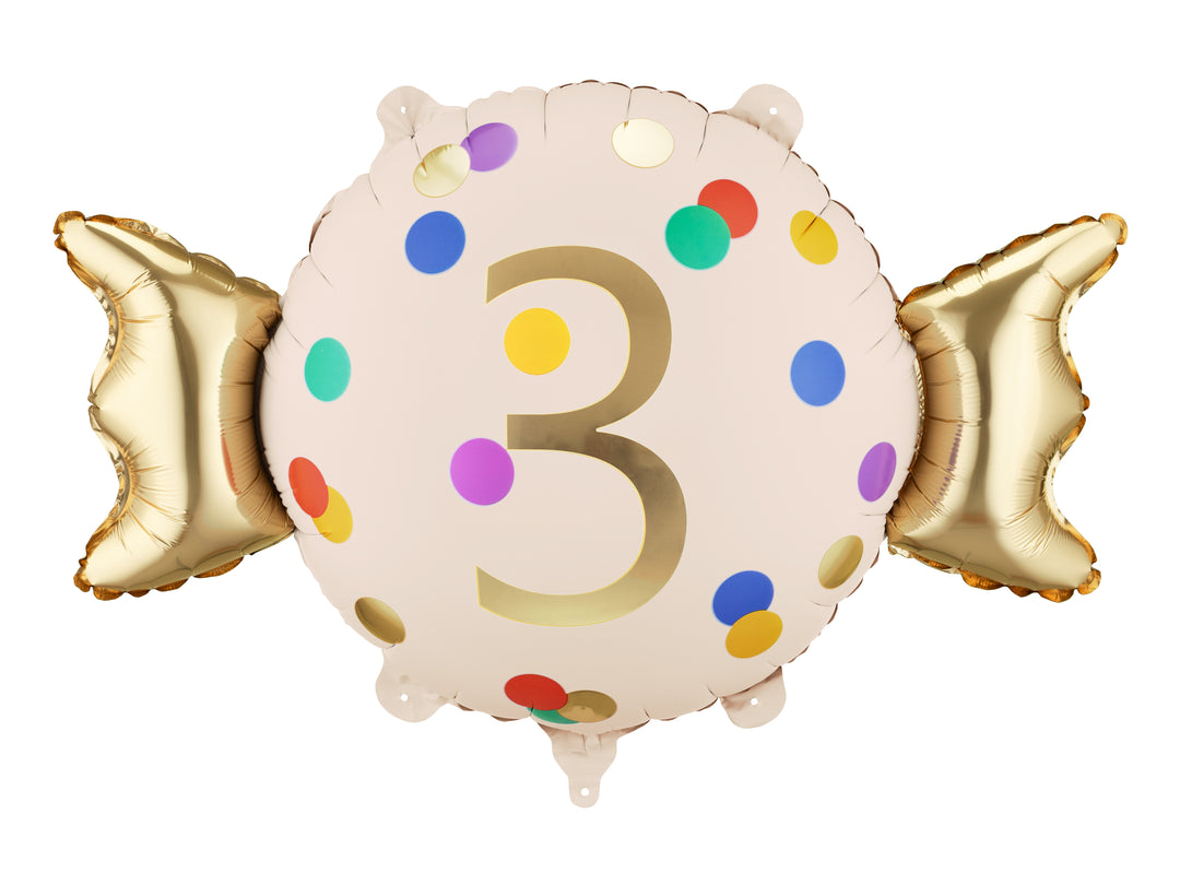 Globo Foil Caramelo 61x37cm 1 al 9
