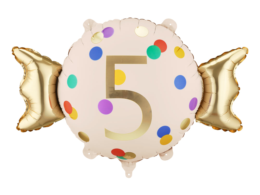 Globo Foil Caramelo 61x37cm 1 al 9