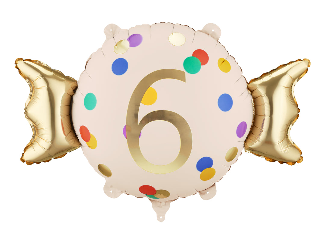 Globo Foil Caramelo 61x37cm 1 al 9