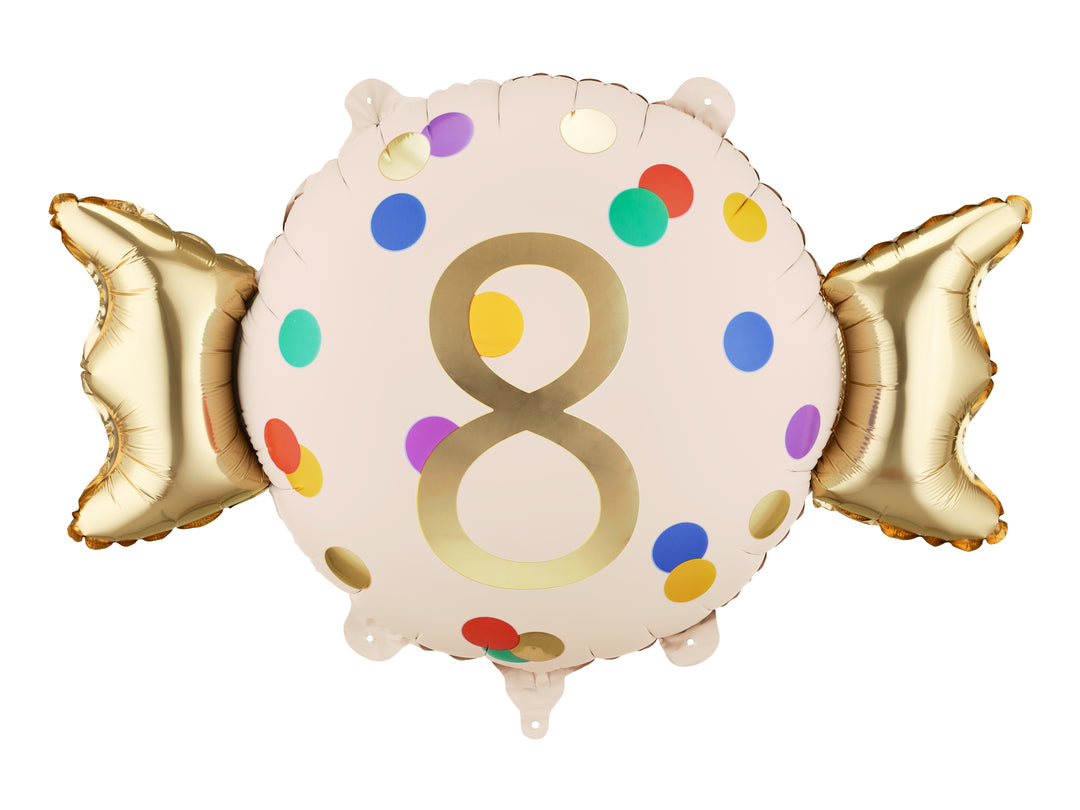 Globo Foil Caramelo 61x37cm 1 al 9
