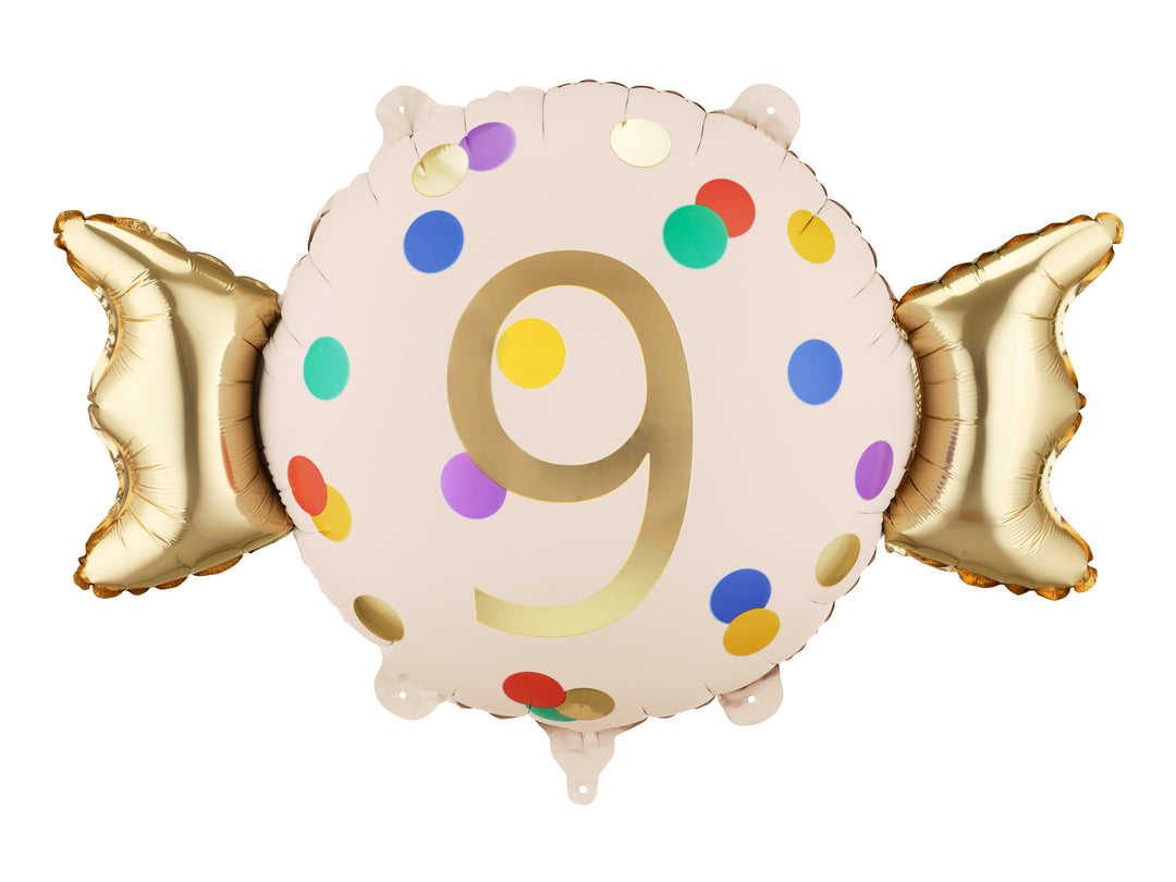 Globo Foil Caramelo 61x37cm 1 al 9