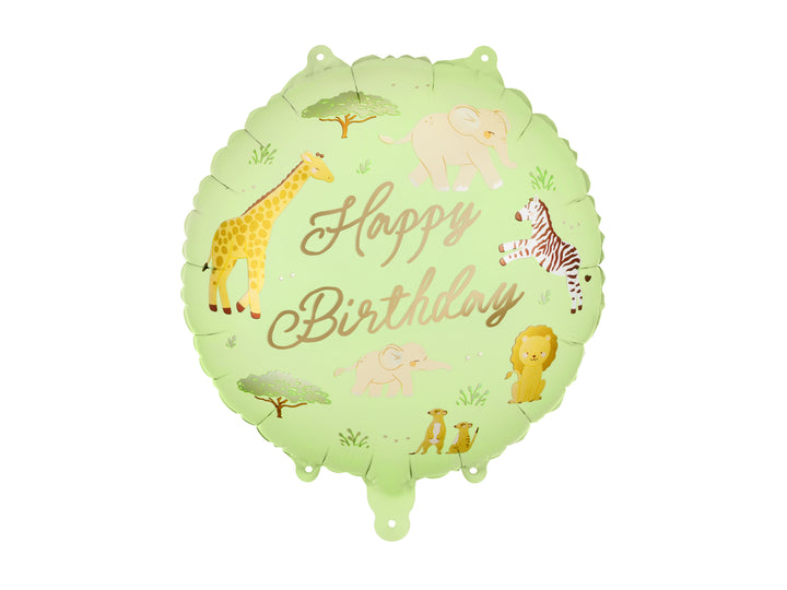 Globo Foil Safari Happy Birthday 45cm