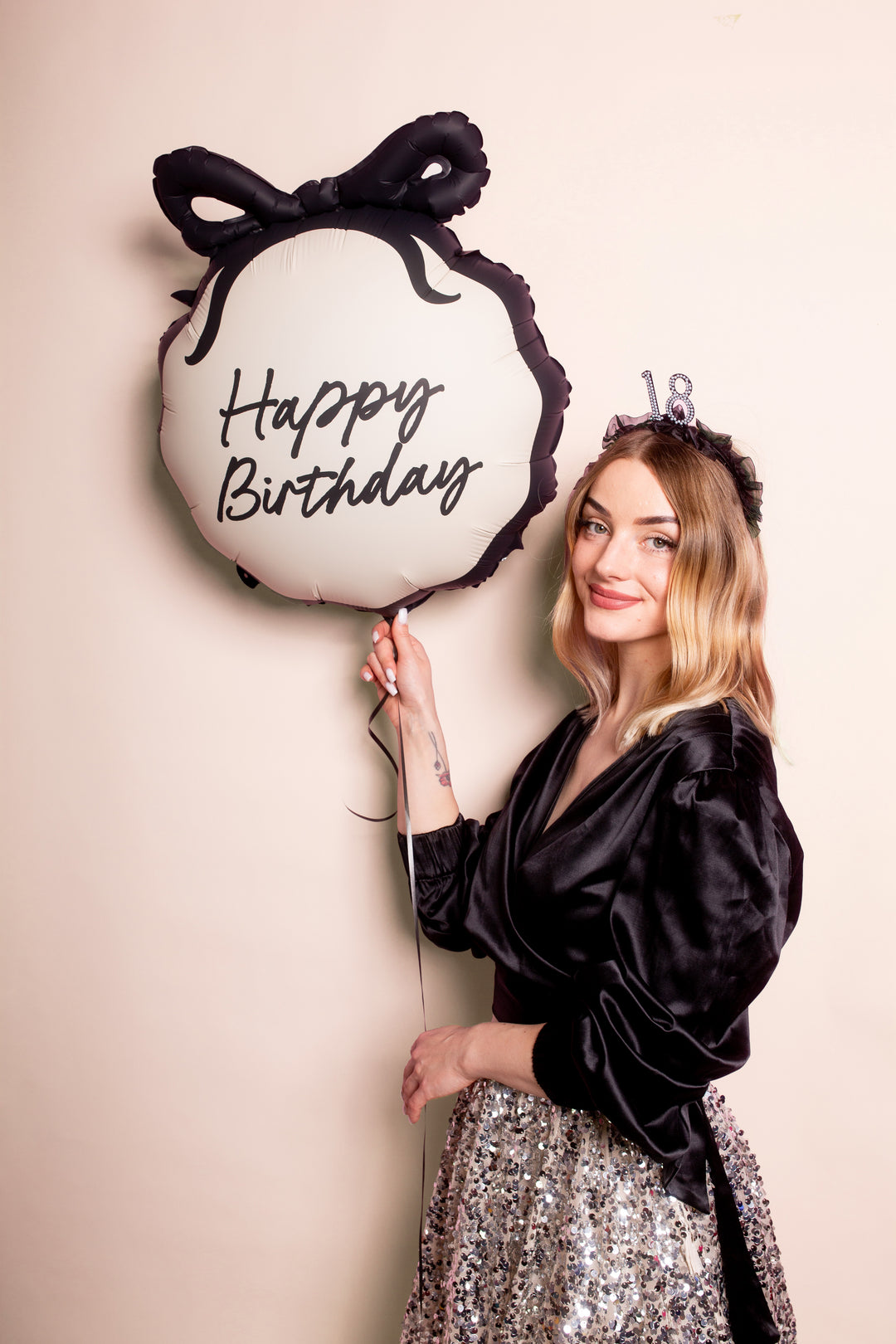 Globo Happy Birthday Lazo 47.5 x 45cm