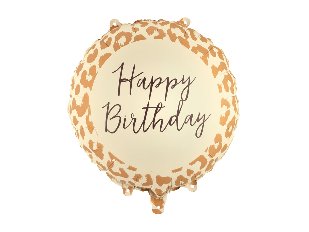 Globo Foil Estampado Cheetah Happy Birthday 45cm