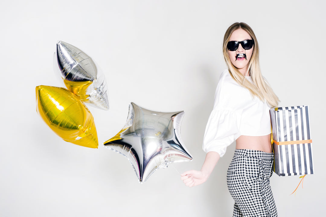Globo Foil Estrella Personalizado Vinilo Blanco