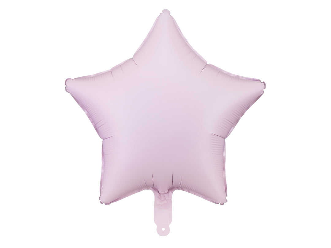Globo Foil Mate Estrella Rosa pastel Personalizado Vinilo Blanco