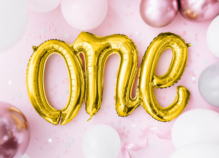 Globo Foil Letras XL ONE Dorado