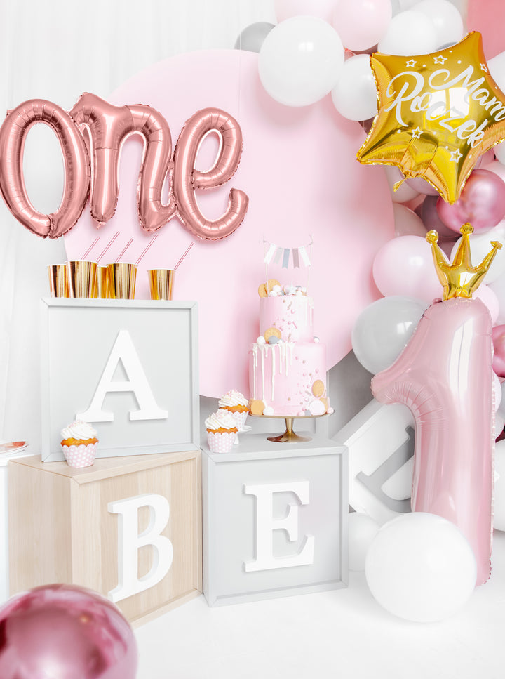 Globo Foil Letras XL ONE Oro rosa