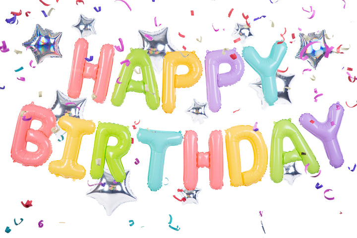 Globo Foil Letras XL Happy Birthday Multicolor