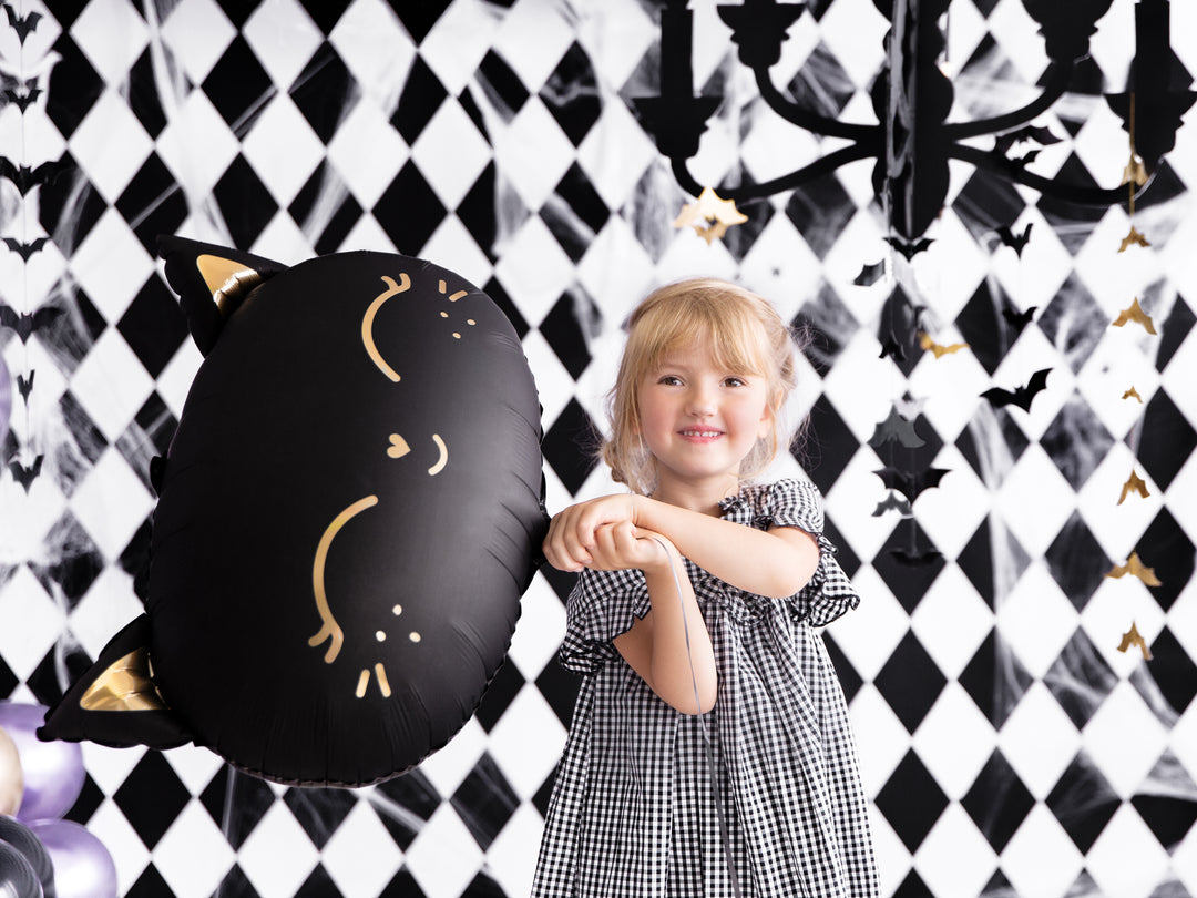 Globo Foil "Cara gatito negro"