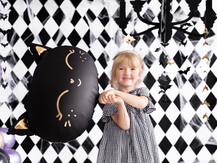 Globo Foil "Cara gatito negro"