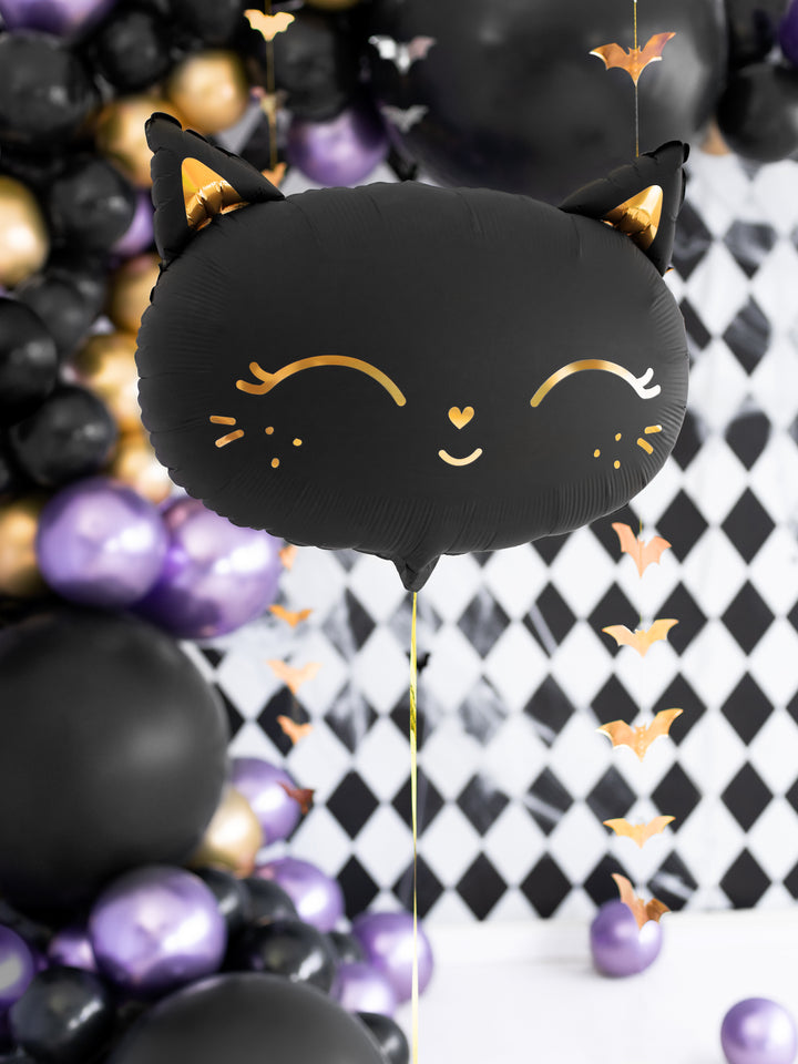 Globo Foil "Cara gatito negro"