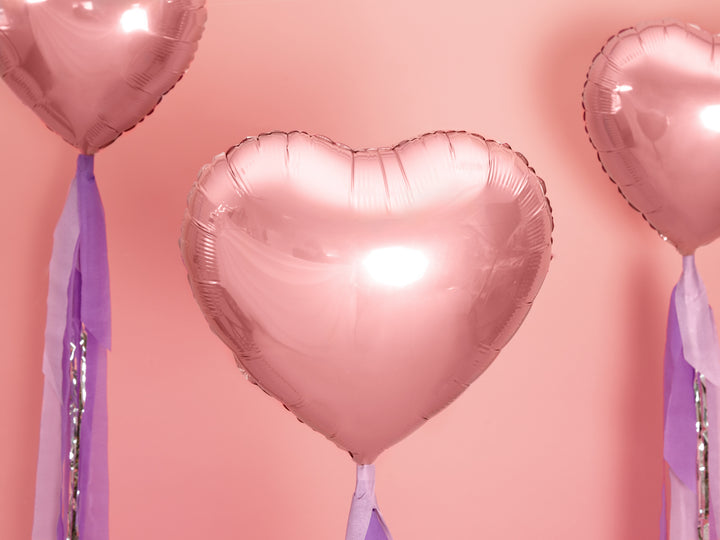 Globo foil Corazón Oro Rosa Metalizado 45cm