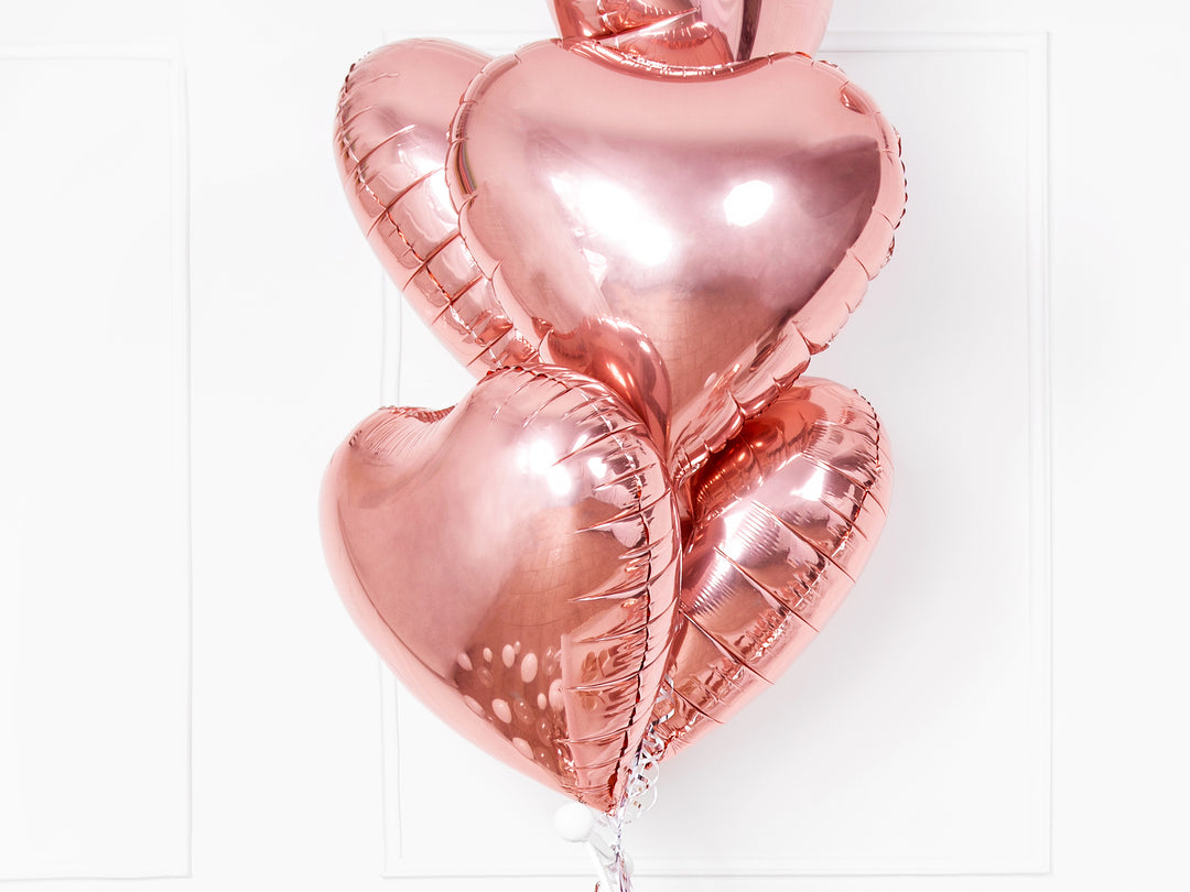 Globo foil Corazón Oro Rosa Metalizado 45cm