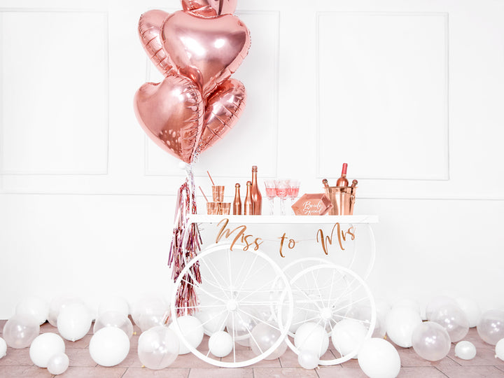 Globo foil Corazón Oro Rosa Metalizado 45cm