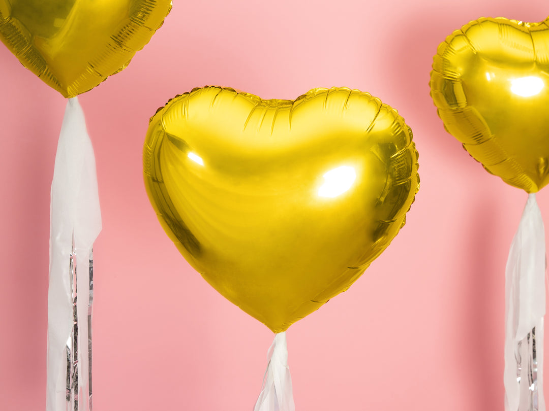 Globo Foil Corazón Dorado metalizado 45cm