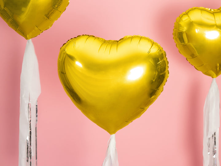 Globo Foil Corazón Dorado metalizado 45cm
