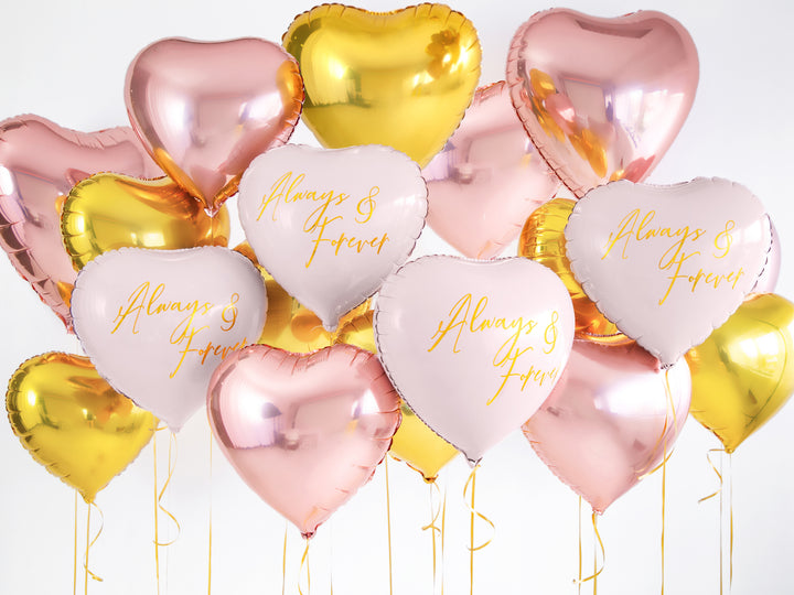 Globo Foil Corazón Dorado metalizado 45cm