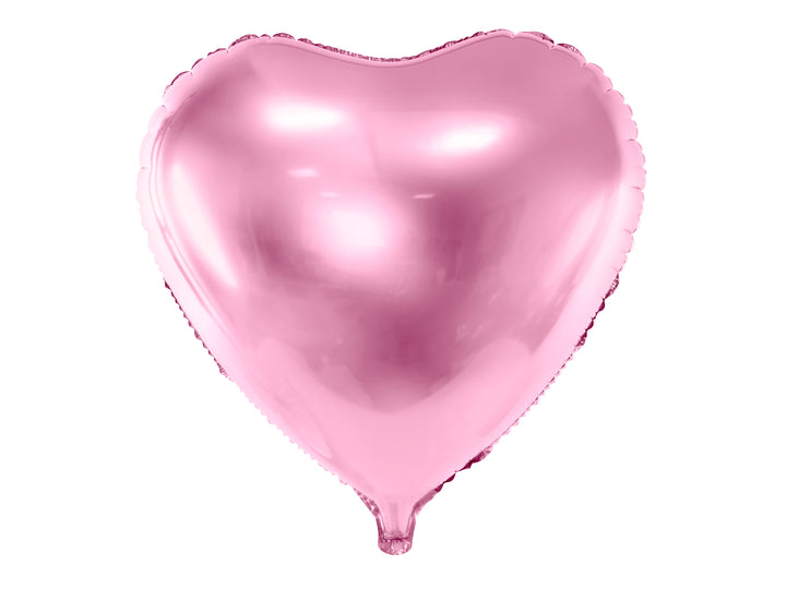 Globo foil Corazon Rosa Claro Metalizado 45cm