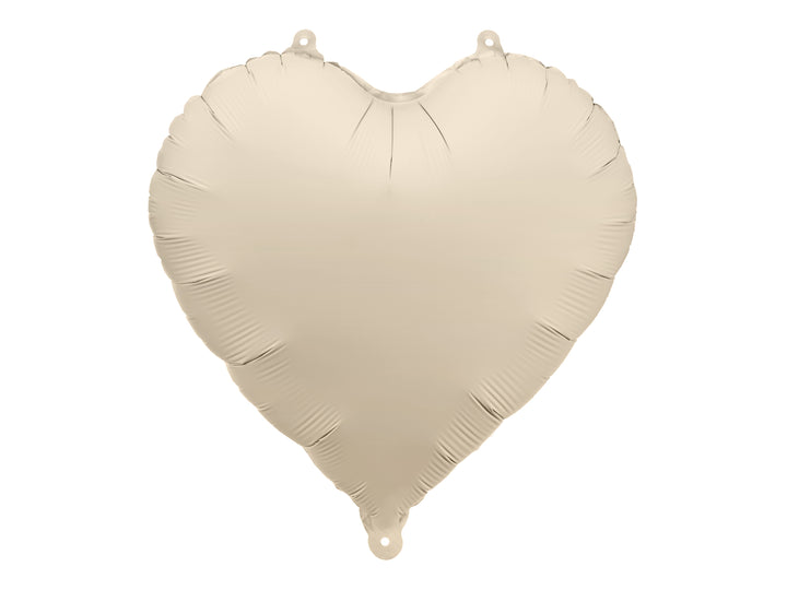 Globo Foil Corazón Crema Mate 45cm