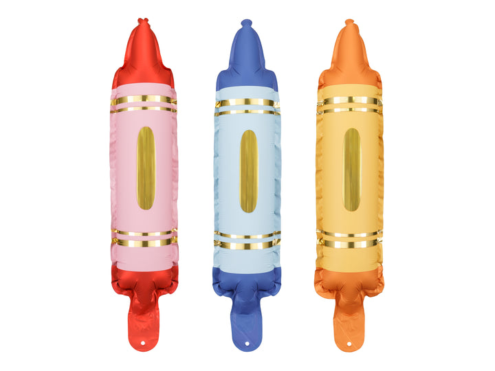 Globo Foil "Crayones Mix" 3 Pz