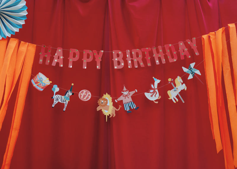 Guirnalda Circo mix "Happy Birthday"